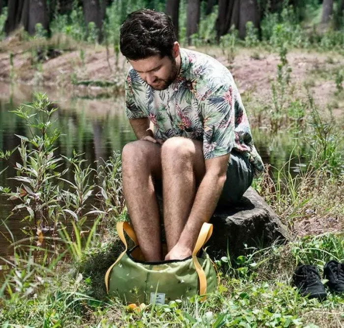Ведро складное Naturehike New Folding Washbasin S 10л NH18L010-P1 зеленое  