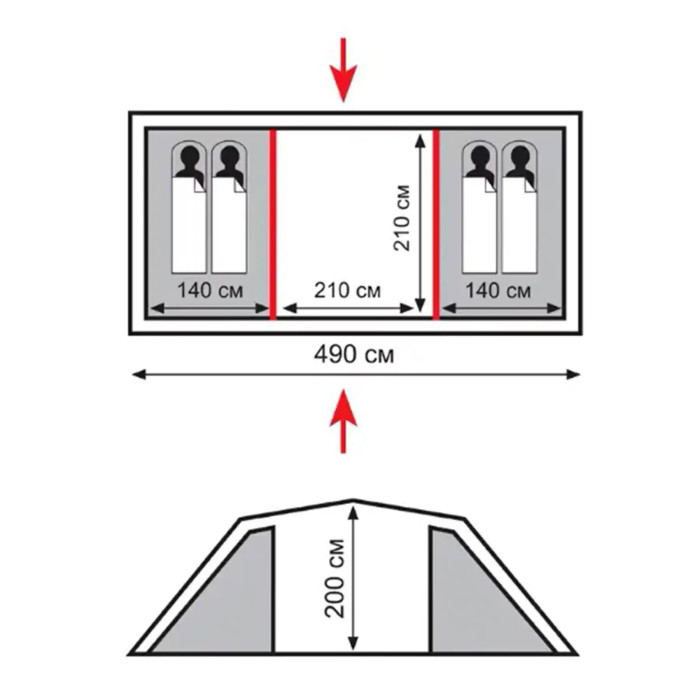 Палатка Totem Hurone 4 (v2) UTTT-025  