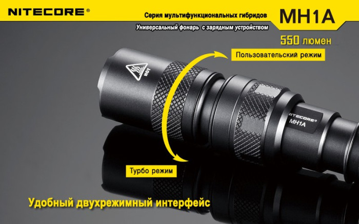 Карманный фонарь Nitecore MH1A, 550 люмен  