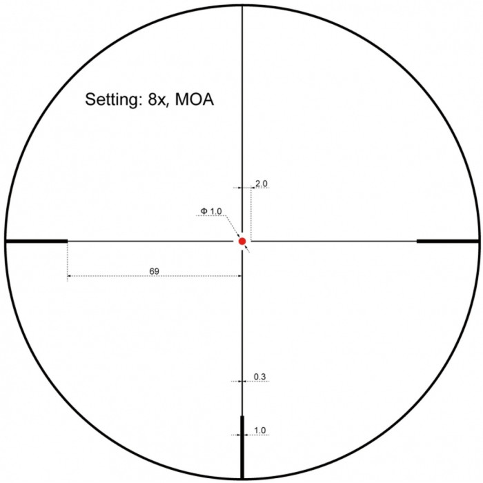 Прицел оптический Vector Optics Forester 1-8X24 (30 мм) illum. SFP  