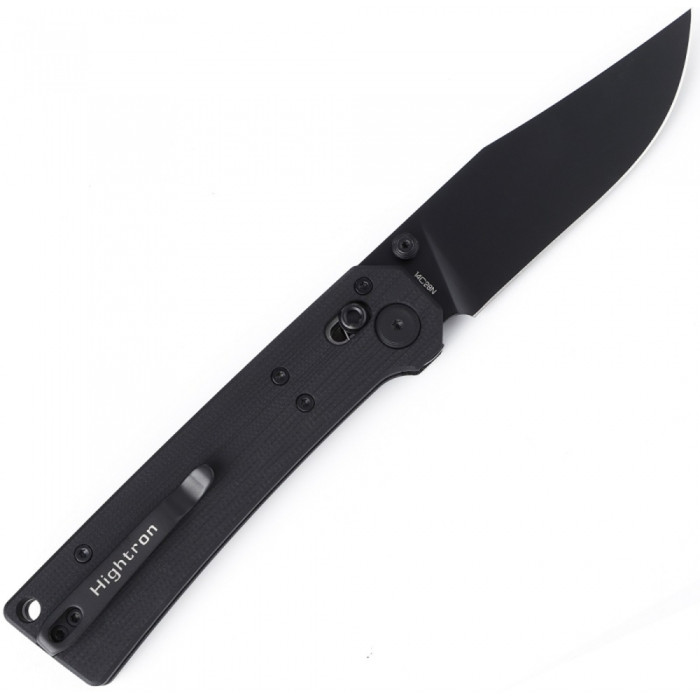 Нож Hightron Pathwright, 14C28N, G10, черный, черный клинок  