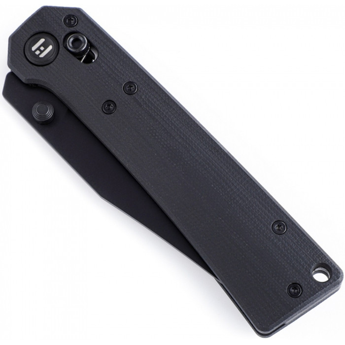 Нож Hightron Pathwright, 14C28N, G10, черный, черный клинок  