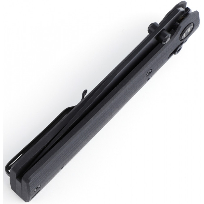 Нож Hightron Pathwright, 14C28N, G10, черный, черный клинок  