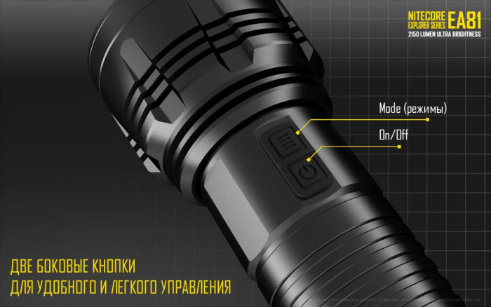 Карманный фонарь Nitecore EA81, 2150 люмен  