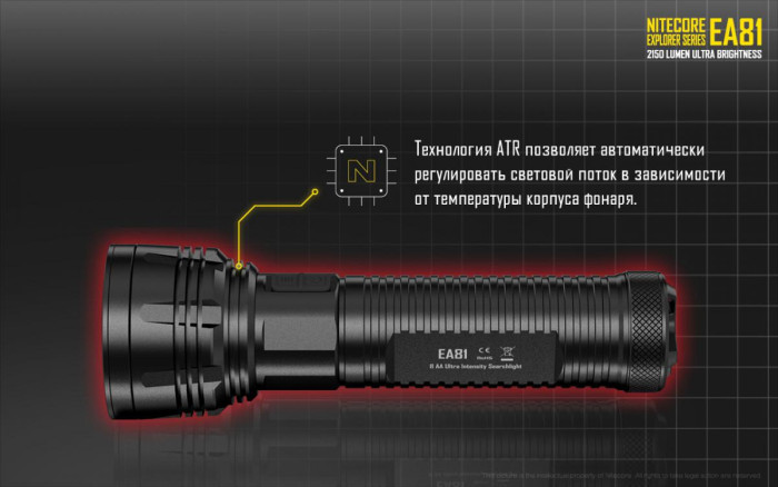 Карманный фонарь Nitecore EA81, 2150 люмен  