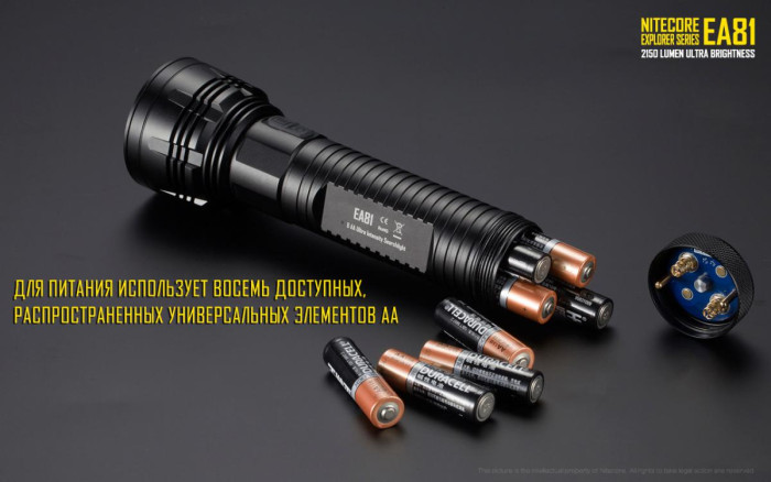 Карманный фонарь Nitecore EA81, 2150 люмен  