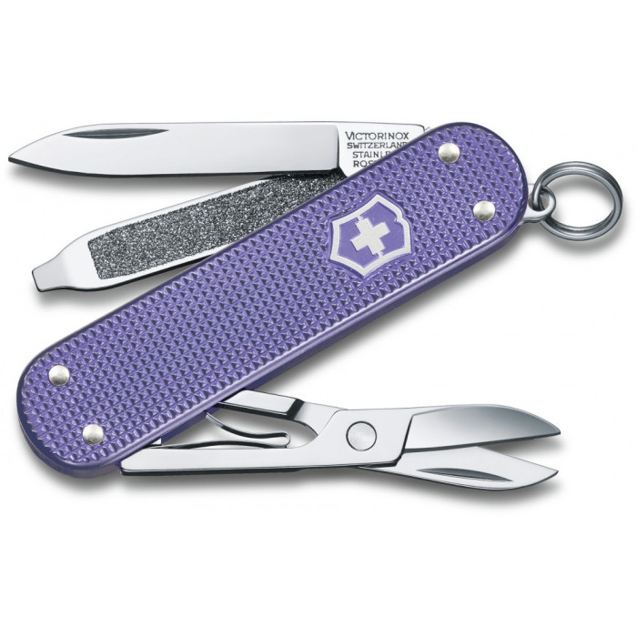 CLASSIC SD Alox Colors  Electric Lavender  58мм/1сл/5функ/рифл.фиол /ножн 