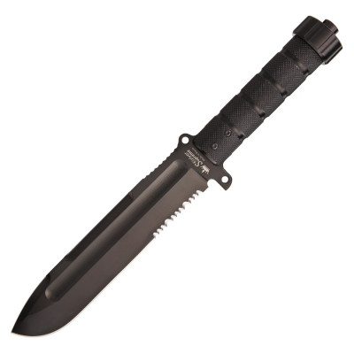 Нож Kizlyar Supreme Survivalist Z, сталь AUS8, Black Titanium