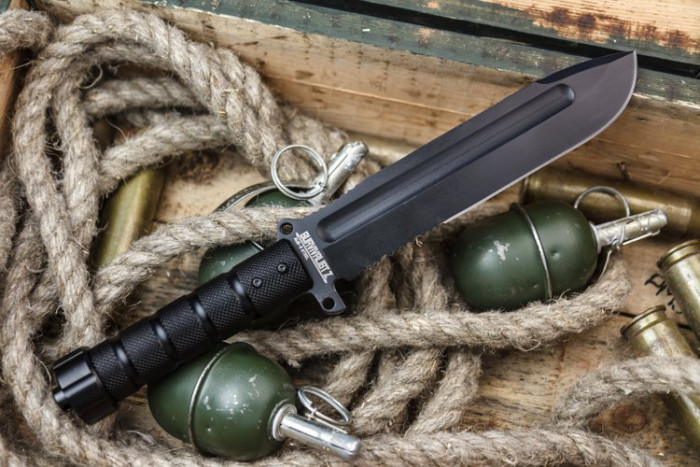 Нож Kizlyar Supreme Survivalist Z, сталь AUS8, Black Titanium  