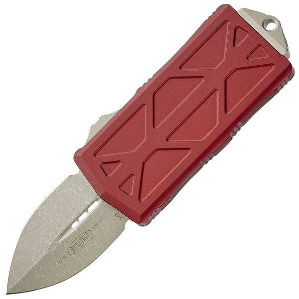 Нож Microtech Exocet Stonewash Apocalyptic merlot red (157-10APMR)  