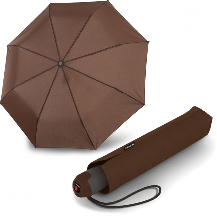 Зонт Knirps E.200 Dark Brown Авто/Складной/8спиц /D97x28см  