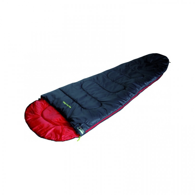 Спальный мешок High Peak Action 250, черный /красный, левый 