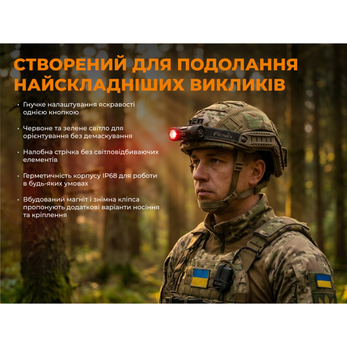 Тактический налобный фонарь Fenix ​​Scout Pro (HM50R V2.0) с красным и зеленым светом | Лимитированная серия  