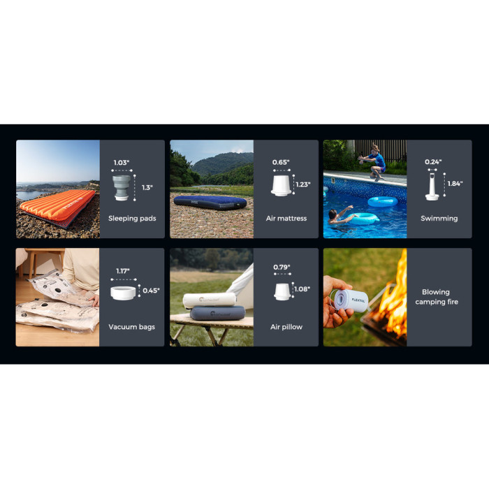 Насос-фонарь кемпинговый Flextail Tiny Pump 2X, оранжевый  