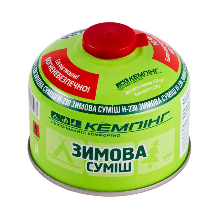 Газовый баллон Кемпинг Зимняя смесь H-230  
