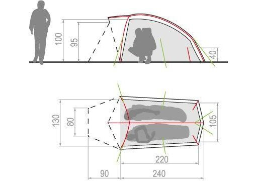Палатка Vaude Hogan Ul 2P Orange  