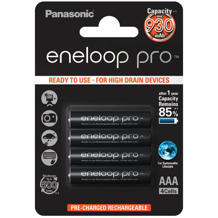 Аккумулятор Panasonic Eneloop Pro AAA 930mAh Ni-MH блистер 4шт  