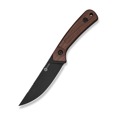 Нож фиксированный туристический Civivi Carveth (9,1 см) AEB-L / Wood дерево с чехлом
