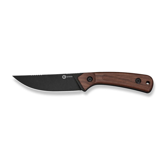 Нож фиксированный туристический Civivi Carveth (9,1 см) AEB-L / Wood дерево с чехлом  