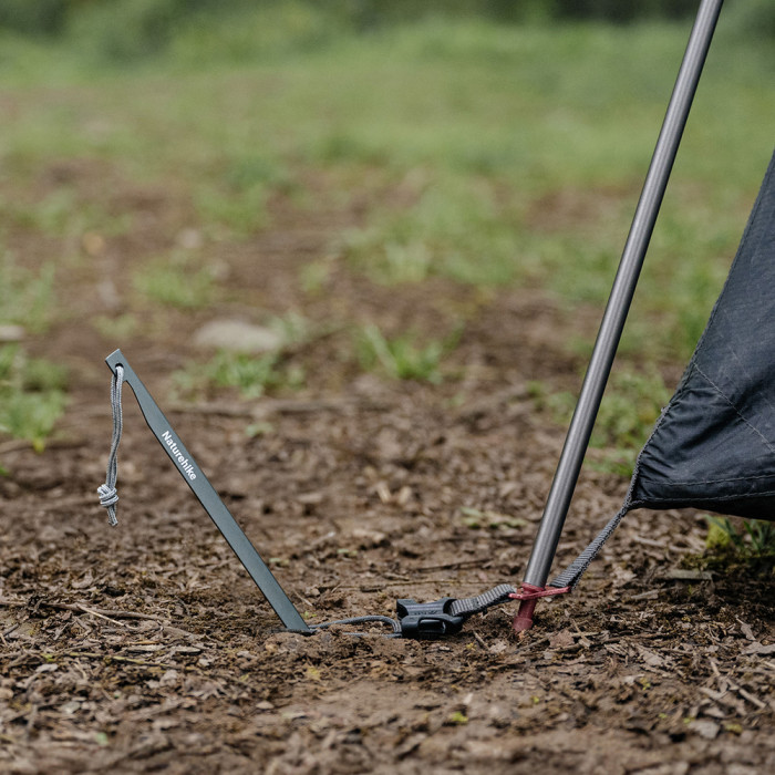Колышки туристические облегченные Naturehike CNK2650PJ014, V-образные, 14 см, 6 шт, серый  