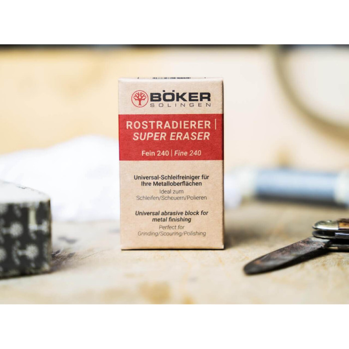 Фирменная очистительная губка-ластик от ржавчины Boker 09BO304  