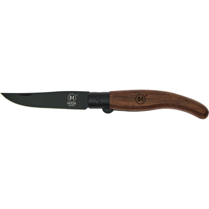 Нож Main Knives Spanish line, walnut wood handle and black titanium coating on t brown  