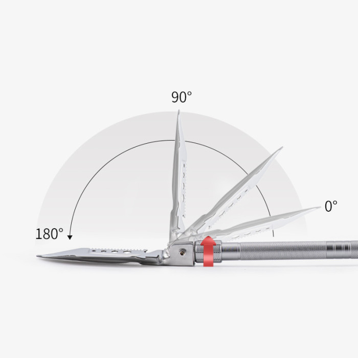 Лопата Naturehike Multifunctional outdoor shovel NH20GJ002, серебристый (отсутствует насадка с лезвием)  