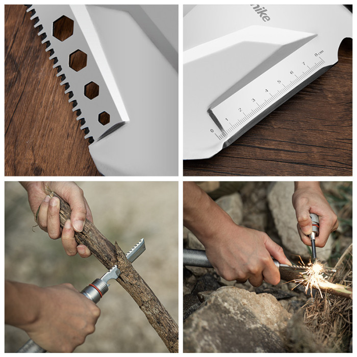 Лопата Naturehike Multifunctional outdoor shovel NH20GJ002, серебристый (отсутствует насадка с лезвием)  