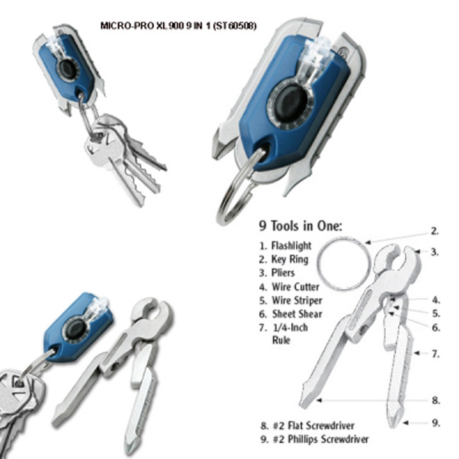 Мультитул-брелок Swiss+Tech Micro-Pro XL900 9-in-1  