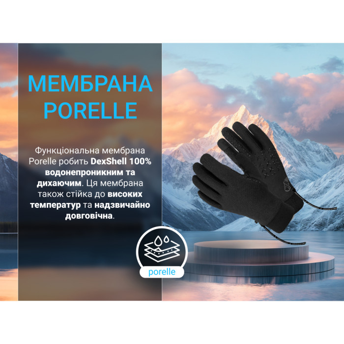 Перчатки водонепроницаемые Dexshell StretchFit 2.0 Gloves, р-р S, черные  