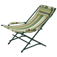 Складное кресло Vitan Качалка d20 мм (текстилен зеленая полоса)