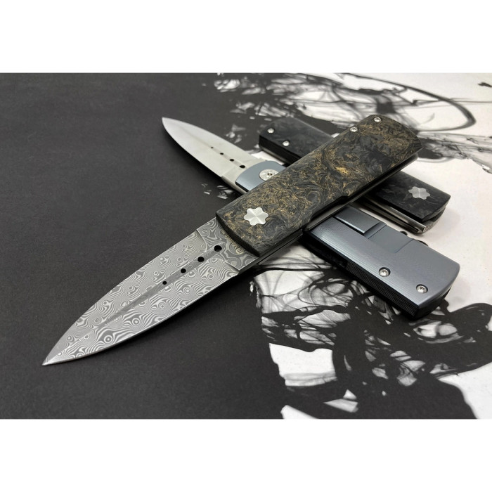 Нож Maserin Daga, Elmax, fat carbon, золотистый  