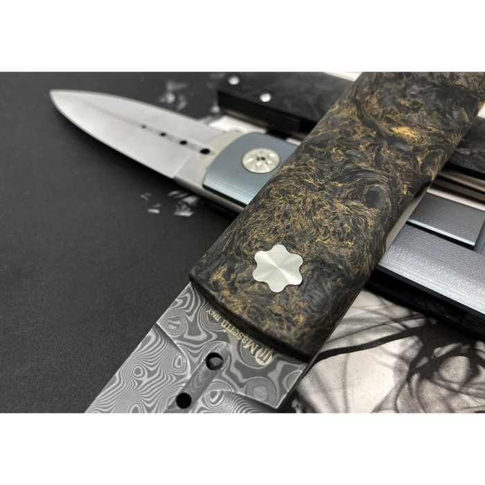 Нож Maserin Daga, Elmax, fat carbon, золотистый  