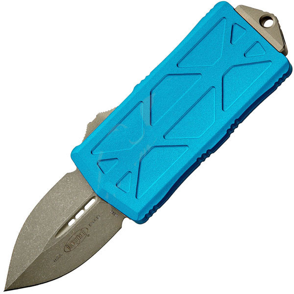 Нож Microtech Exocet Stonewash Apocalyptic turquoise (157-10APTQ)  