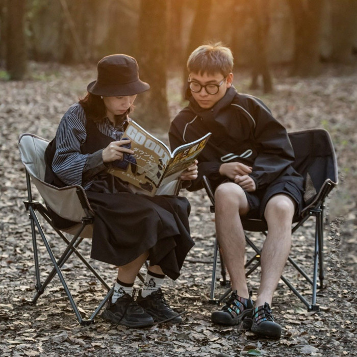 Кресло складное Naturehike NH20JJ022 600D Oxford Cotton / сталь, бежевый  