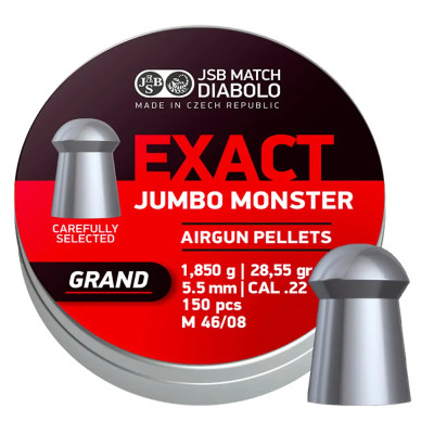 Пули пневматические JSB Exact Jumbo Monster Grand 5,52 мм 1,850 гр (150 шт/уп)