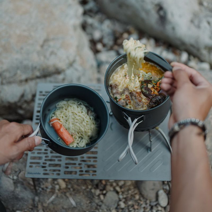 Набор посуды для кемпинга 2 ед. Naturehike CNK2300CJ0002, 1,2 л, алюминий  