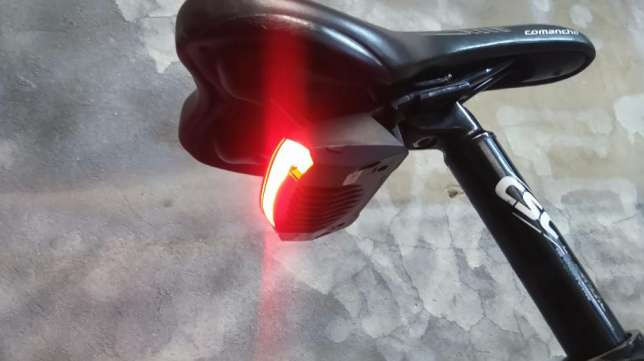 Фонарь велосипедный Meilan X5 Stop, Lazer, microUSB  