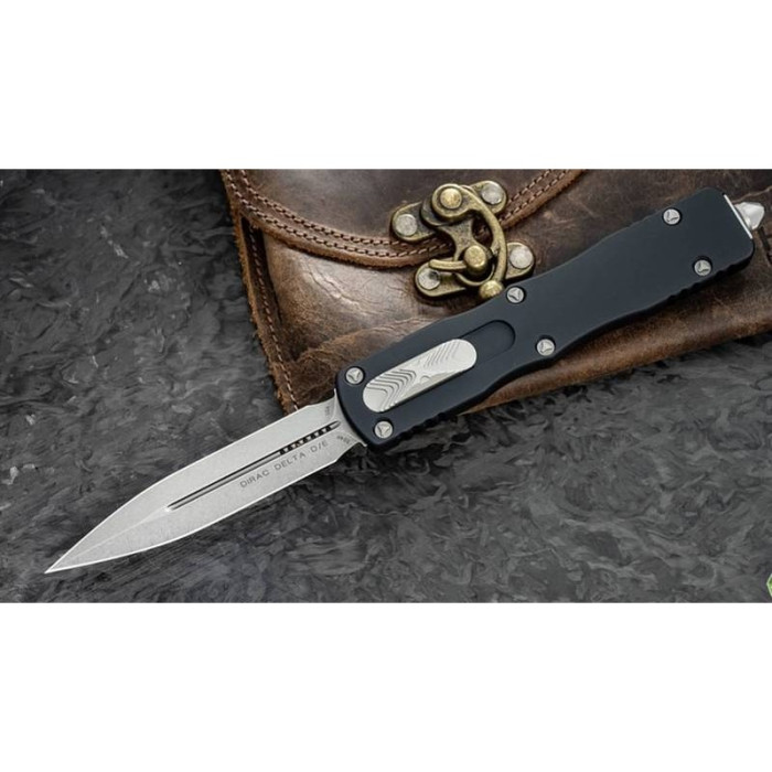 Нож автоматический Microtech Dirac Delta Double Edge Stonewash (227-10)  
