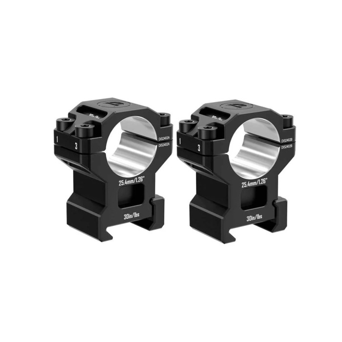 Кольца Discovery 7075AL For Picatinny 1inch(25.4mm) 1.26in DGPR2-25.4-1.26-75 (M240502)  