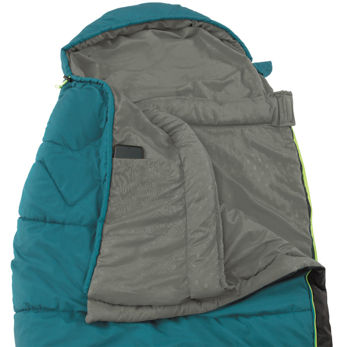 Спальный мешок Outwell Pine Prime/-1°C Turquoise Left (230345)  
