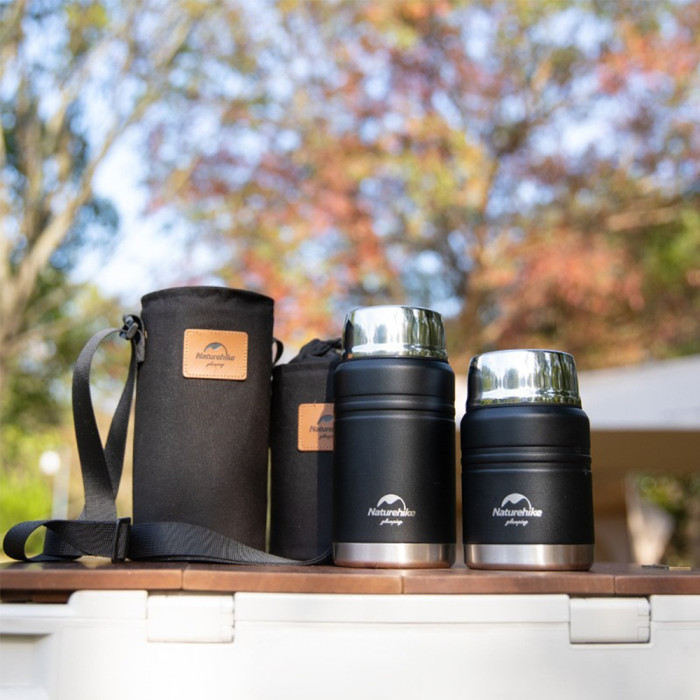 Термос Naturehike Stew beaker NH20SJ041, 304 сталь, 0.5 л, черный  