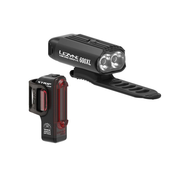 Комплект фар Lezyne MICRO DRIVE 600XL / STRIP PAIR 600/150 люменов Y13 