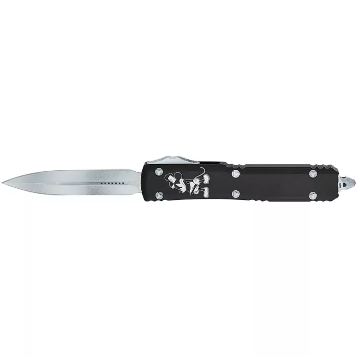 Нож Microtech Ultratech Double Edge Signature Series Steamboat Willie black  