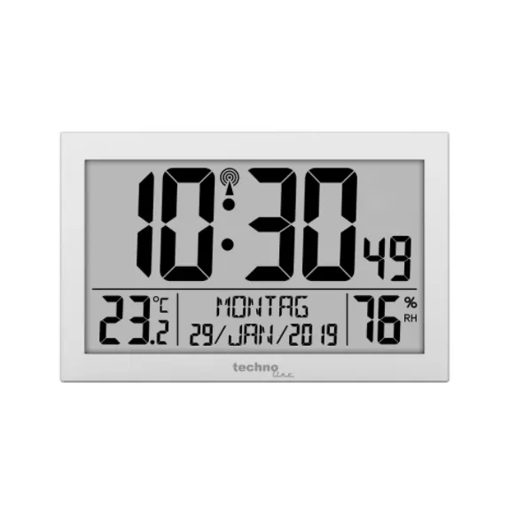 Часы настенные Technoline WS8016 - серебристые  