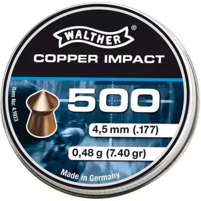 Шарики Umarex Walther Pointed Waisted Pellets 0,48 гр. кол.177, 500шт. (4.1933)