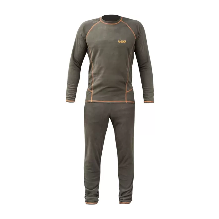 Термобелье мужское Tramp Microfleece комплект (футболка+штаны) olive UTRUM-020, UTRUM-020-olive-3XL  