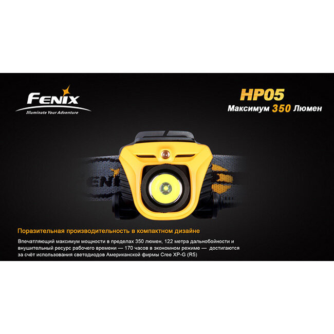 Фонарь Fenix HP05 XP-G (R5), желтый