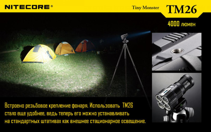 Фонарь Nitecore TM26 QUADRAY  