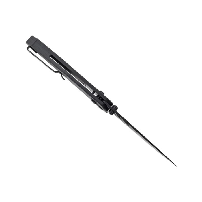 Нож Hightron Sharplyn, 14C28N, G10 + CF, черный, черный клинок  